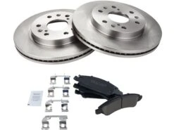 TRQ - Front Ceramic Brake Pad And Rotor Kit - 2007 - 2018 GMC Sierra 1500 (New Body Style) - BKA11286