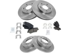 TRQ - Front And Rear Ceramic Brake Pad And Rotor Kit - 2011 - 2016 Hyundai Elantra Sedan - BKA11823