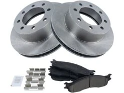TRQ - Front Ceramic Brake Pads And Rotor Kit - 8 Lug - Vented Rotors - 2003 - 2008 Dodge Ram 2500 - BKA11132