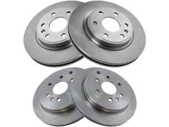 TRQ - Front And Rear Brake Rotor - Set Of 4 - 6 Lug - Vented Rotors - 1999 - 2006 Chevrolet Silverado 1500 Standard Cab Pickup - BRA13904