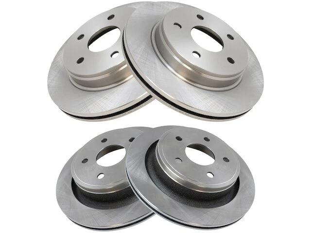 TRQ - Brake Rotor Kit (Set Of 4) - Front And Rear - 2002 - 2010 Dodge Ram 1500 - BRA13543 1 TRQ - Brake Rotor Kit (Set Of 4) - Front And Rear - 2002 - 2010 Dodge Ram 1500 - BRA13543