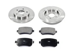 DuraGo - Rear Semi-Metallic Brake Pad And Rotor Kit - 305mm - 2008 - 2012 Dodge Grand Caravan (Up To 3/23/2012) - BK7121112