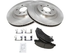 TRQ - Front Ceramic Brake Pad And Rotor Kit - 2006 - 2011 Cadillac DTS - BKA11030