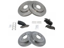 TRQ - Front And Rear Ceramic Brake Pad And Rotor Kit - 2005 - 2007 Nissan Titan (From 03/2005) - BKA11837
