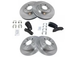 TRQ - Front And Rear Brake Pad And Rotor Kit - Solid - 278MM - 2006 - 2010 Chevrolet Impala - BKA11699