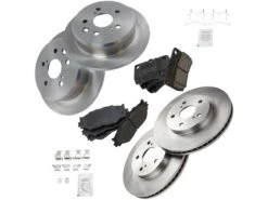 TRQ - Front And Rear Ceramic Brake Pad And Rotor Kit - 5 Lug - 2006 - 2008 Lexus IS250 - BKA11744