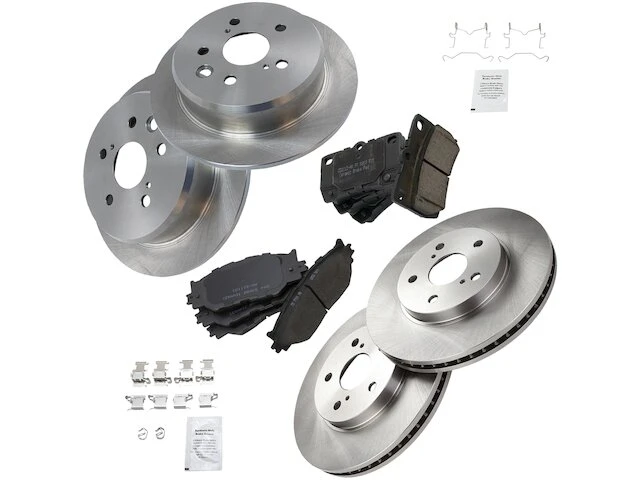 TRQ - Front And Rear Ceramic Brake Pad And Rotor Kit - 5 Lug - 2006 - 2008 Lexus IS250 - BKA11744 1 TRQ - Front And Rear Ceramic Brake Pad And Rotor Kit - 5 Lug - 2006 - 2008 Lexus IS250 - BKA11744