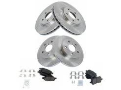 TRQ - Front And Rear Ceramic Brake Pad And Rotor Kit - 2007 - 2012 Chevrolet Malibu - BKA11697