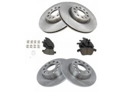 TRQ - Front And Rear Ceramic Brake Pad And Rotor Kit - 2012 - 2015 Volkswagen Passat - BKA12031