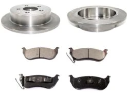 DuraGo - Rear Semi-Metallic Brake Pad And Rotor Kit - 2003 - 2007 Jeep Liberty - BK7085822