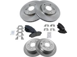 TRQ - Front And Rear Ceramic Brake Pad And Rotor Kit - 2005 - 2010 Honda Odyssey - BKA11404
