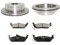 DuraGo - Rear Semi Metallic Brake Pad And Rotor Kit - 6 Lug - 2004 - 2011 Ford F150 - BK7096322