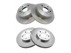 TRQ - Front And Rear Brake Rotor - Set Of 4 - 5 Lug - Vented Front Rotors - Solid Rear Rotors - 2012 - 2017 Toyota Camry - BRA13880