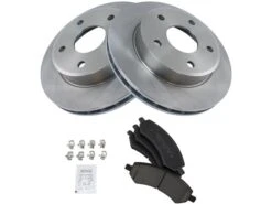 TRQ - Front Ceramic Brake Pad And Rotor Kit - 5 Lug - Vented Rotors - 2005 - 2010 Dodge Dakota - BKA10875