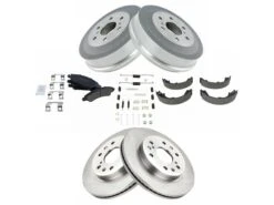 DIY Solutions - Rear Ceramic Brake Pads Rotor Shoe Drum Kit - 6 Lug - 2009 - 2013 Chevrolet Silverado 1500 - BFS03204