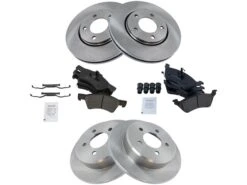 TRQ - Front And Rear Ceramic Brake Pad And Rotor Kit - 5 Lug - 2001 - 2007 Dodge Grand Caravan - BKA11374