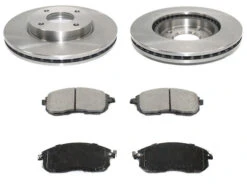 DuraGo - Front Semi-Metallic Brake Pad And Rotor Kit - 2007 - 2012 Nissan Sentra 2.0L 4-Cylinder - BK7115612