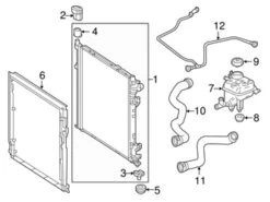 Genuine Mercedes 1665012882 Radiator Coolant Hose; Upper - Mercedes