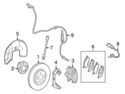 Genuine Mercedes 1669054002 ABS Wheel Speed Sensor; Front Left/Right - Mercedes | 1665400217 1669052601 A1669054002