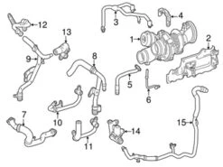 Genuine Mercedes 1772004400 Turbocharger Coolant Line; Right - Mercedes