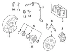 Genuine Mercedes 2025402717 ABS Wheel Speed Sensor; Rear Left - Mercedes | A2025402717