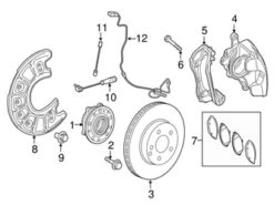 Genuine Mercedes 2059054607 ABS Wheel Speed Sensor; Front Left - Mercedes | 2059058804
