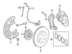 Genuine Mercedes 2059058003 ABS Wheel Speed Sensor; Front Right - Mercedes