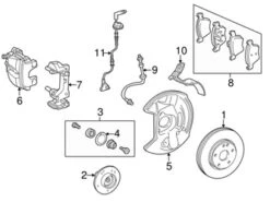 Genuine Mercedes 2105404810 ABS Wheel Speed Sensor; Front Left - Mercedes