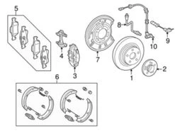 Genuine Mercedes 212540211764 ABS Wheel Speed Sensor; Left Rear, Right Rear - Mercedes | 2125402117