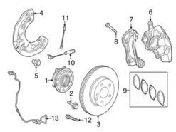 Genuine Mercedes 2139052104 ABS Wheel Speed Sensor; Front Left/Right - Mercedes | 2139050601