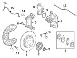 Genuine Mercedes 2139055703 ABS Wheel Speed Sensor; Left Rear, Right Rear, Rear - Mercedes | 2139054613