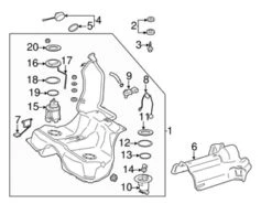Genuine Mercedes 2214700041 Fuel Pump Shield - Mercedes