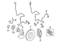 Genuine Mercedes 221905750064 ABS Wheel Speed Sensor; Left Front, Right Front - Mercedes | 2215400517 2215401417 2219055500 2219055800