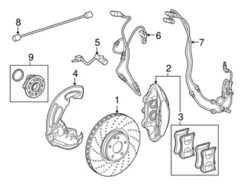 Genuine Mercedes 2229059805 ABS Wheel Speed Sensor; Front Left/Right - Mercedes | 2229051203