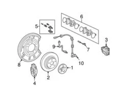 Genuine Mercedes 230540201764 ABS Wheel Speed Sensor; Rear Left - Mercedes | 2305401117 2305401217 2305401617 2305402017