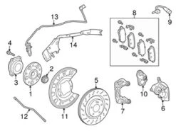 Genuine Mercedes 2315400317 ABS Wheel Speed Sensor; Rear Left/Right - Mercedes | A2315400317